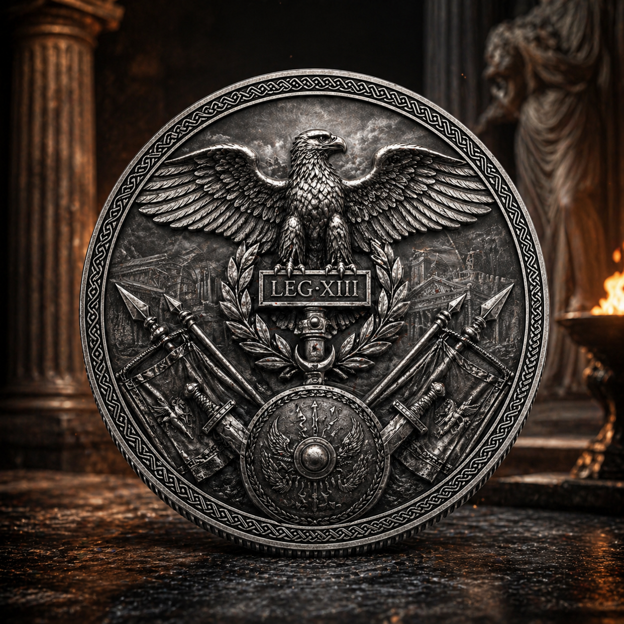 2026 High Relief Gladiator’s Aquila 5 AVDP oz .999 Pure Copper Coin .999