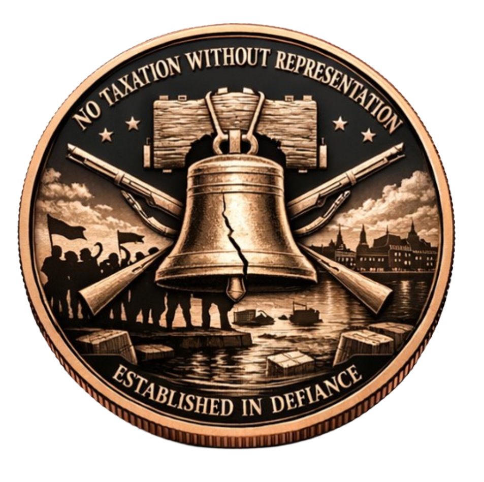 5oz Avdp Boston Tea Party Commemorative Colorized Copper in Capsule