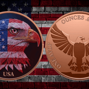Freedom Eagle 1 oz Colorized Copper Round (new)