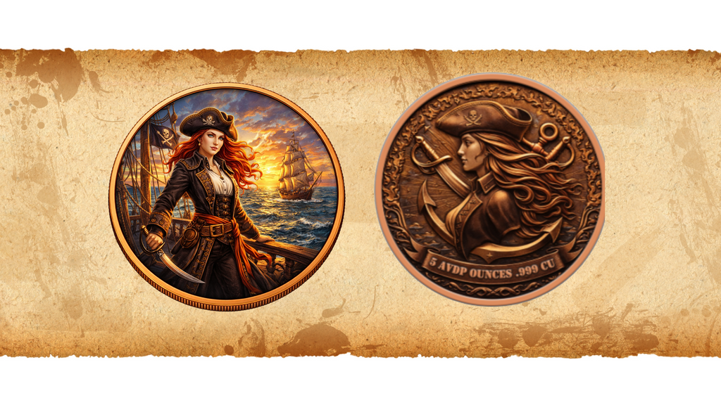 5oz Avdp Colorized Copper .999 CU in Capsule Limited Mintage 5,000 PRESALE