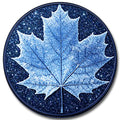 Winter Maple with Dual Sided Diamond Dust 1 oz Copper Round (New in Capsule